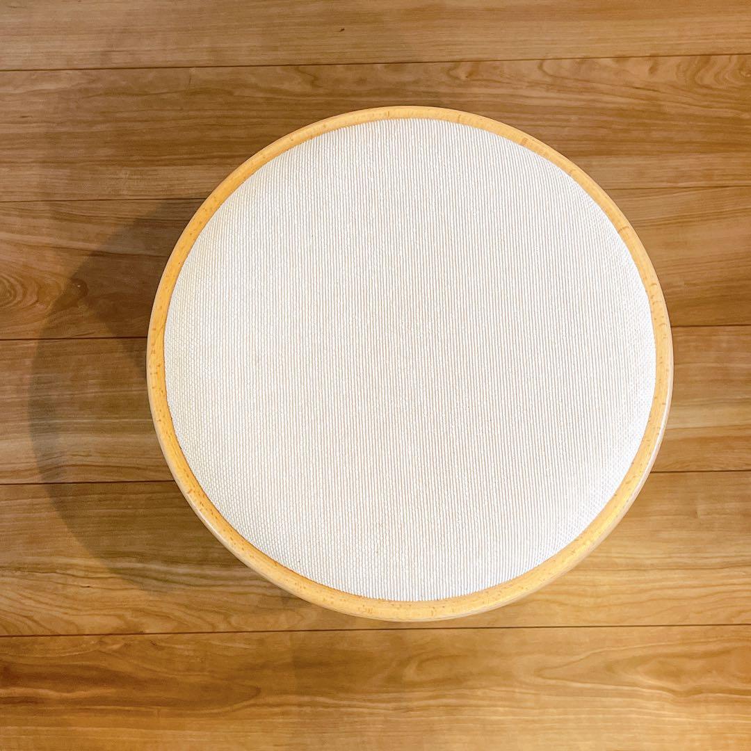 【美品】秋田木工 スツール 大塚家具 No.209 カウンターチェア アイボリー