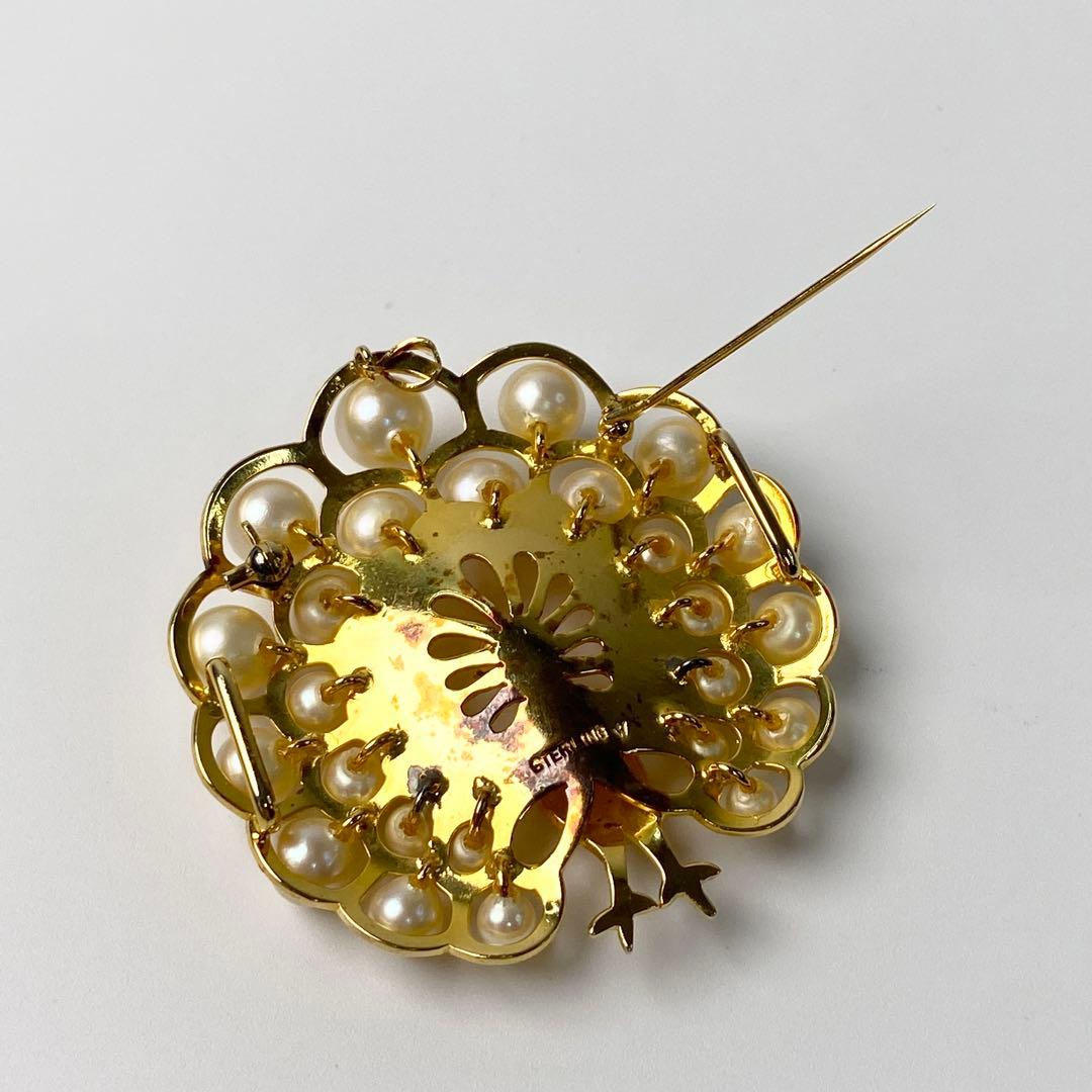 ミキモト MIKIMOTO スターリングシルバー ブローチ パール