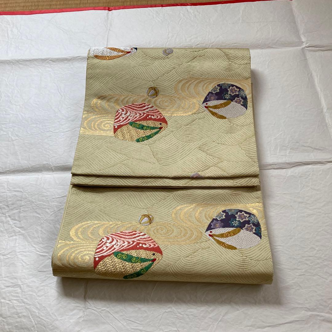 逸品！新品袋帯　となみ帯　六通　リメイク