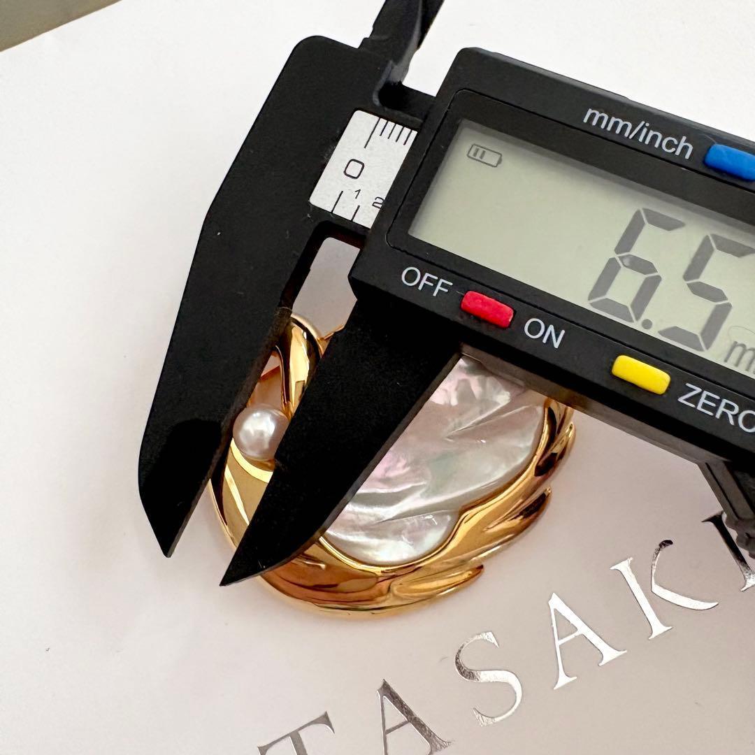 TASAKI タサキ マザーオブパール　アコヤ真珠　スワンモチーフ SVブローチ
