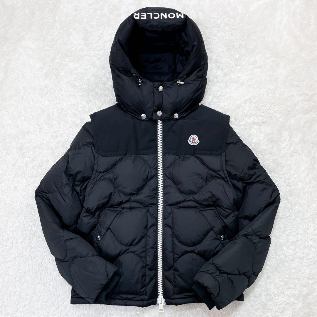 極美品 MONCLER モンクレール 2WAY ダウンジャケット 黒 L