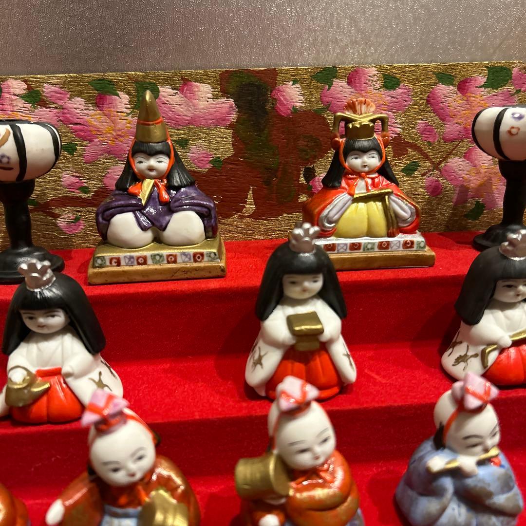 貴重❗️瀬戸焼　川本正義作　陶製　雛人形　ケース付き‼️