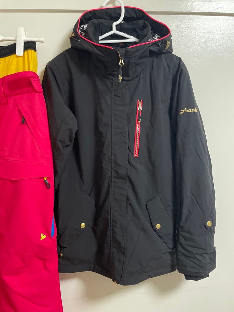 美品Phenix スノーボードウェアセット（黒・ピンク）L