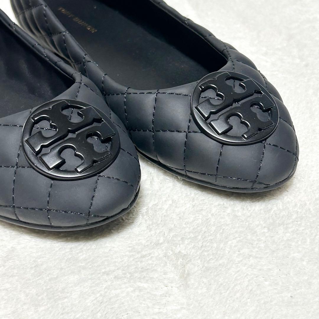 極美品✨Tory Burch キルティング フラットシューズ ブラック 23.5