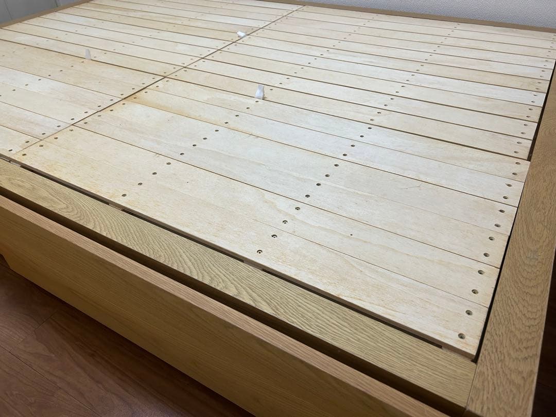 無印良品　収納ベッド・ダブル・オーク材