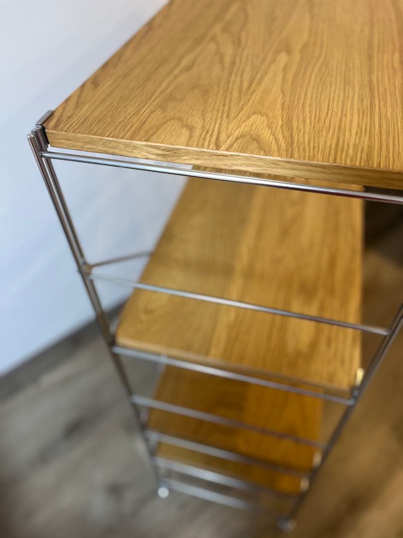 スチールラック 木製棚 4段 (幅86 )