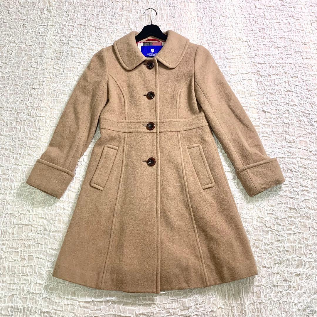 ブルーレーベルクレストブリッジ ロングコート ウール サイズ38 チェック