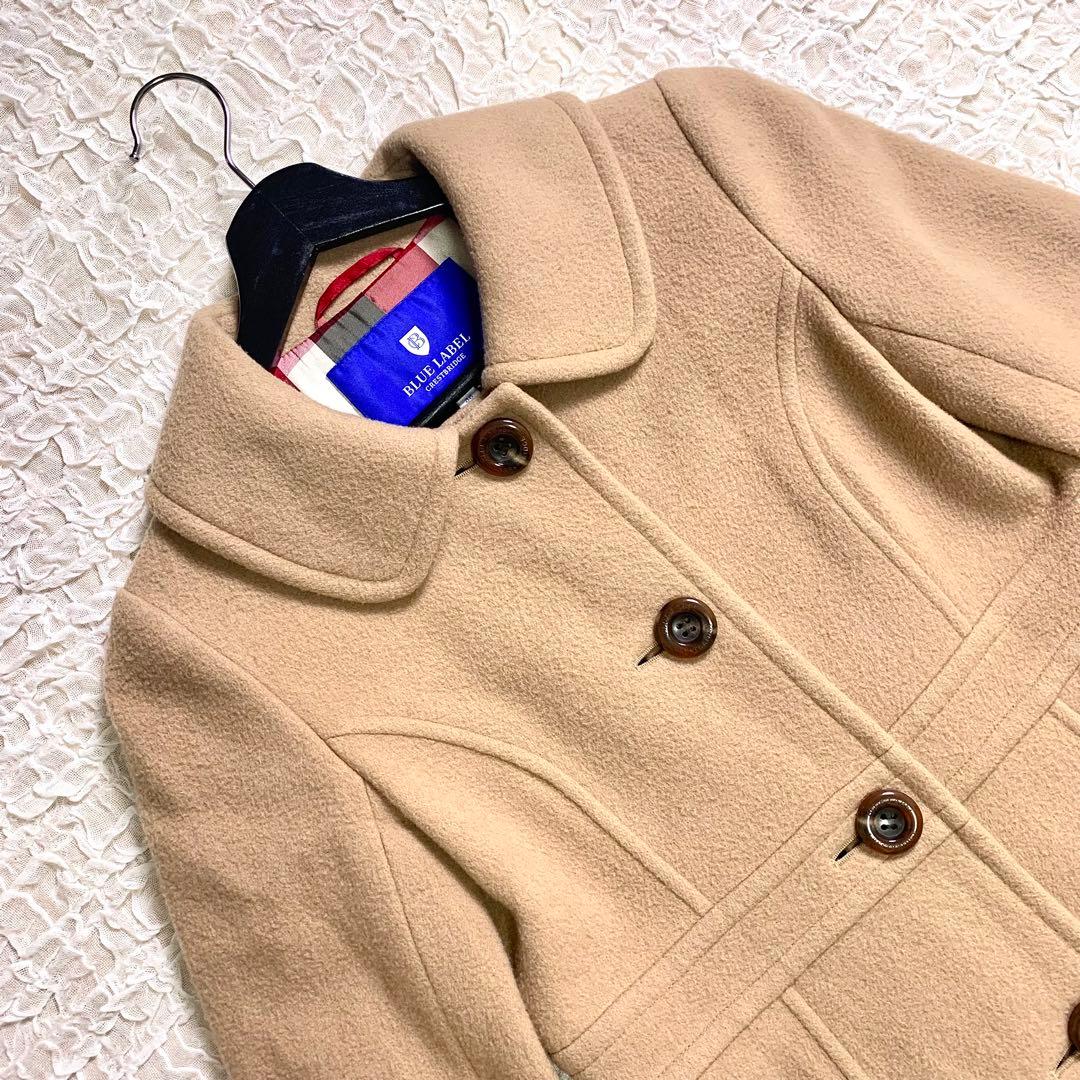ブルーレーベルクレストブリッジ ロングコート ウール サイズ38 チェック