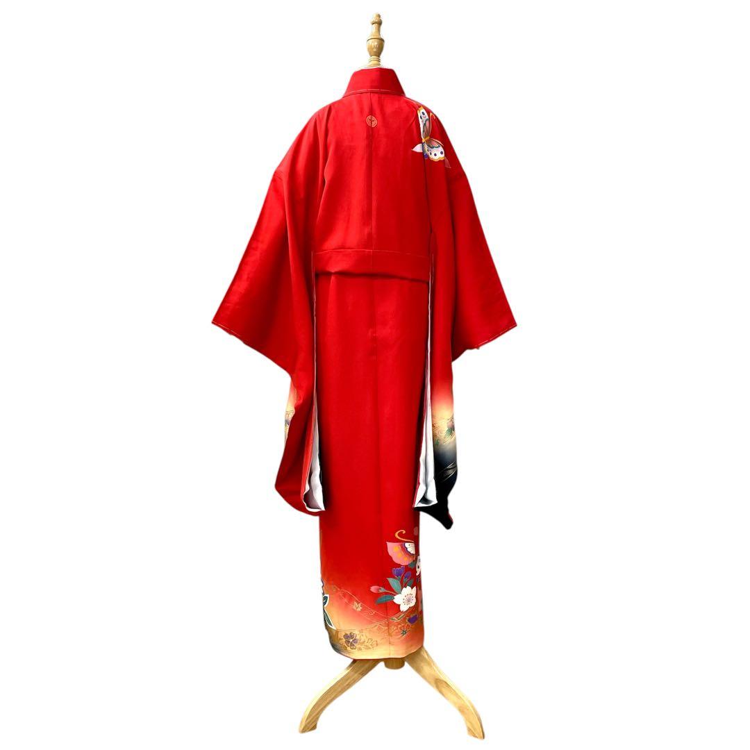 ◎mk-2590　未着用　七五三　女の子　着物　刺繍紋　7歳　　12-9