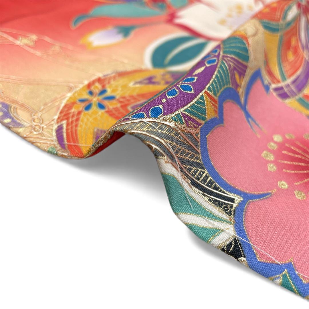 ◎mk-2590　未着用　七五三　女の子　着物　刺繍紋　7歳　　12-9