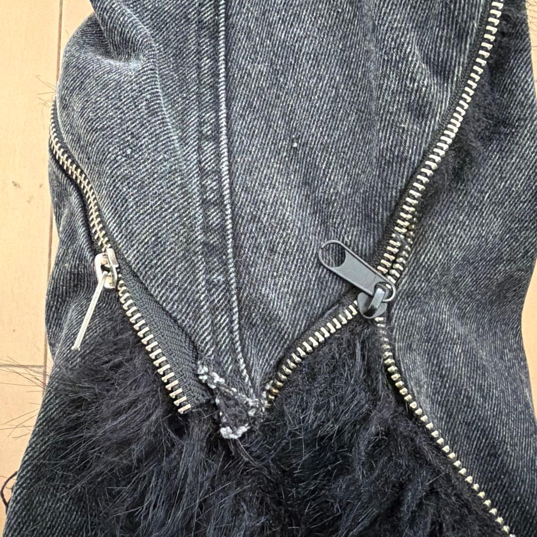 パンツ cozy worldwide fur flare jeans