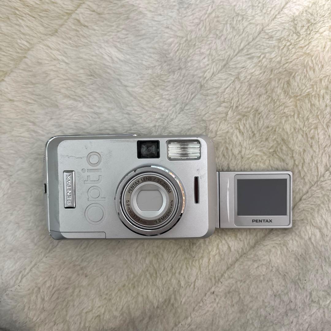 デジカメ シルバー PENTAX Optio 中古