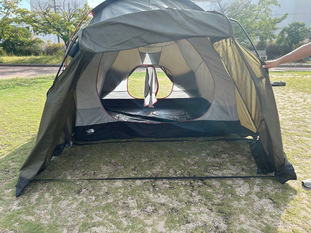 最終値下中【美品】ザノースフェイス ランダー4 キャンプテント オリーブ 前室付