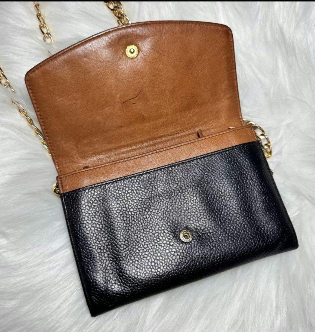 CHANEL シャネル　キャビアスキン　レザー　ブラック　黒　財布