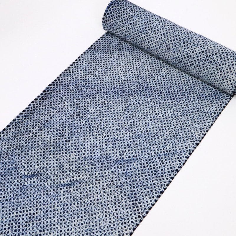 《しろ★手縫い仕立て＋手しぼり＊浴衣◆総三浦絞り◆木綿◆反25-100》