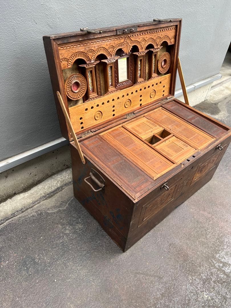 アンティーク Mandalay Box マンダレーボックス　金属装飾