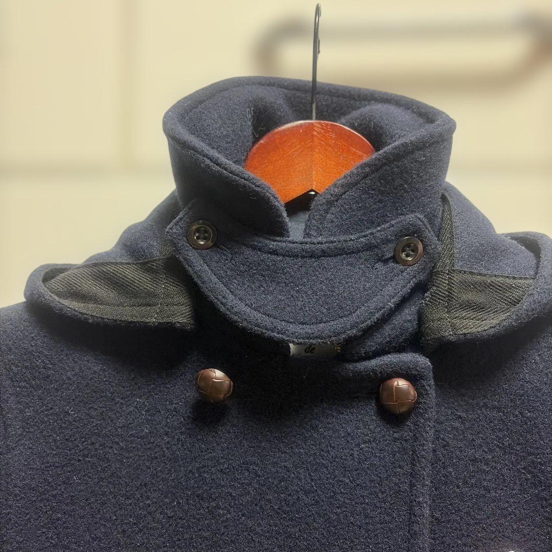 美品☆DANTON ネイビー フード付きピーコート36サイズ