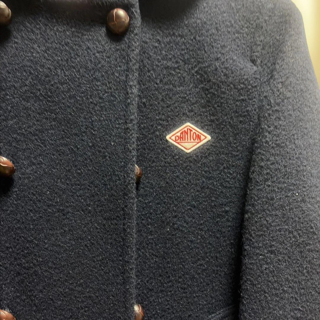 美品☆DANTON ネイビー フード付きピーコート36サイズ