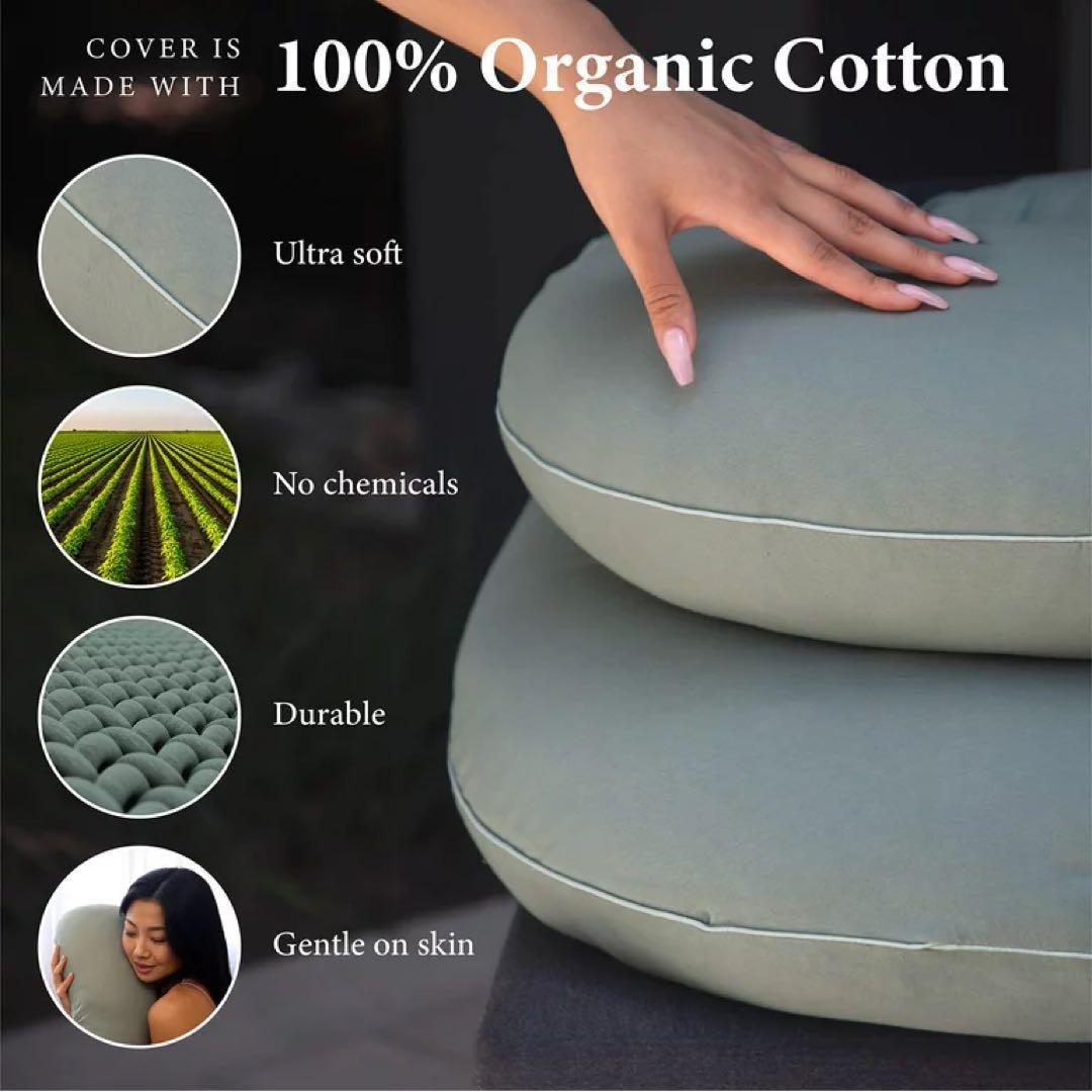 オーガニック妊娠枕 C字型 授乳枕 グリーン 抱き枕 大きい 快適