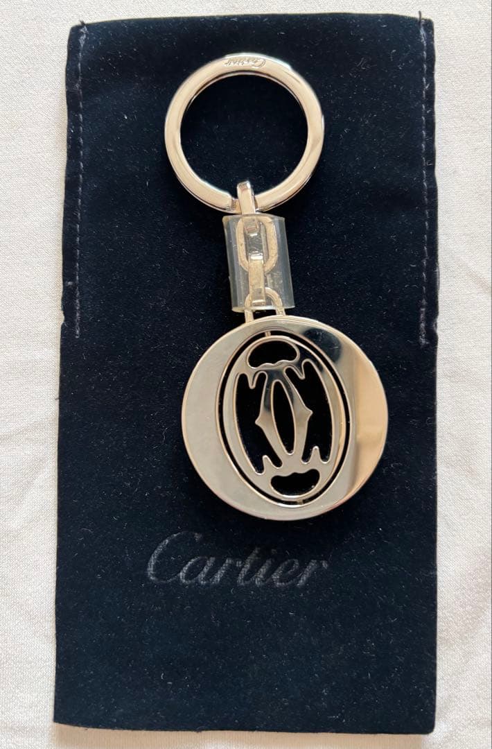 Cartier シルバー 回転式キーホルダー