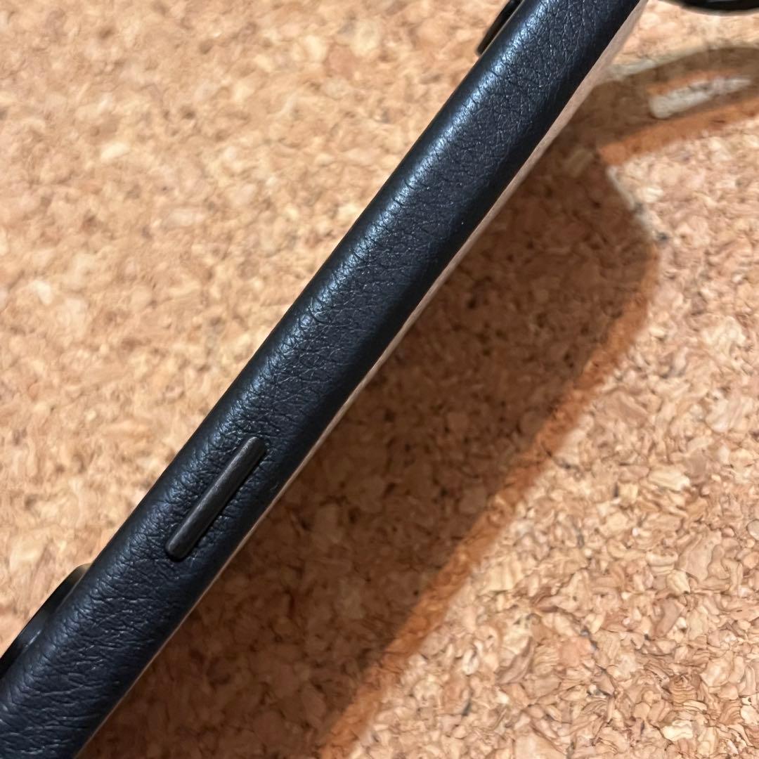 objcts.io カラビナ iPhone14ケース MagSafe レザー 黒