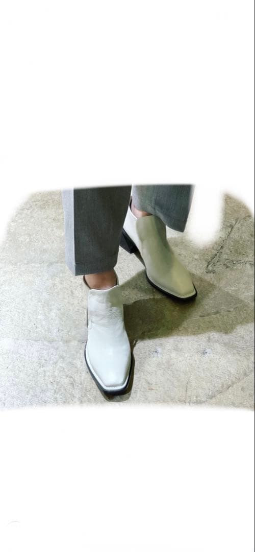 ご購入者さま決まりました。Ph7 ピアカッテ　ホワイトレザー アンクルブーツ39