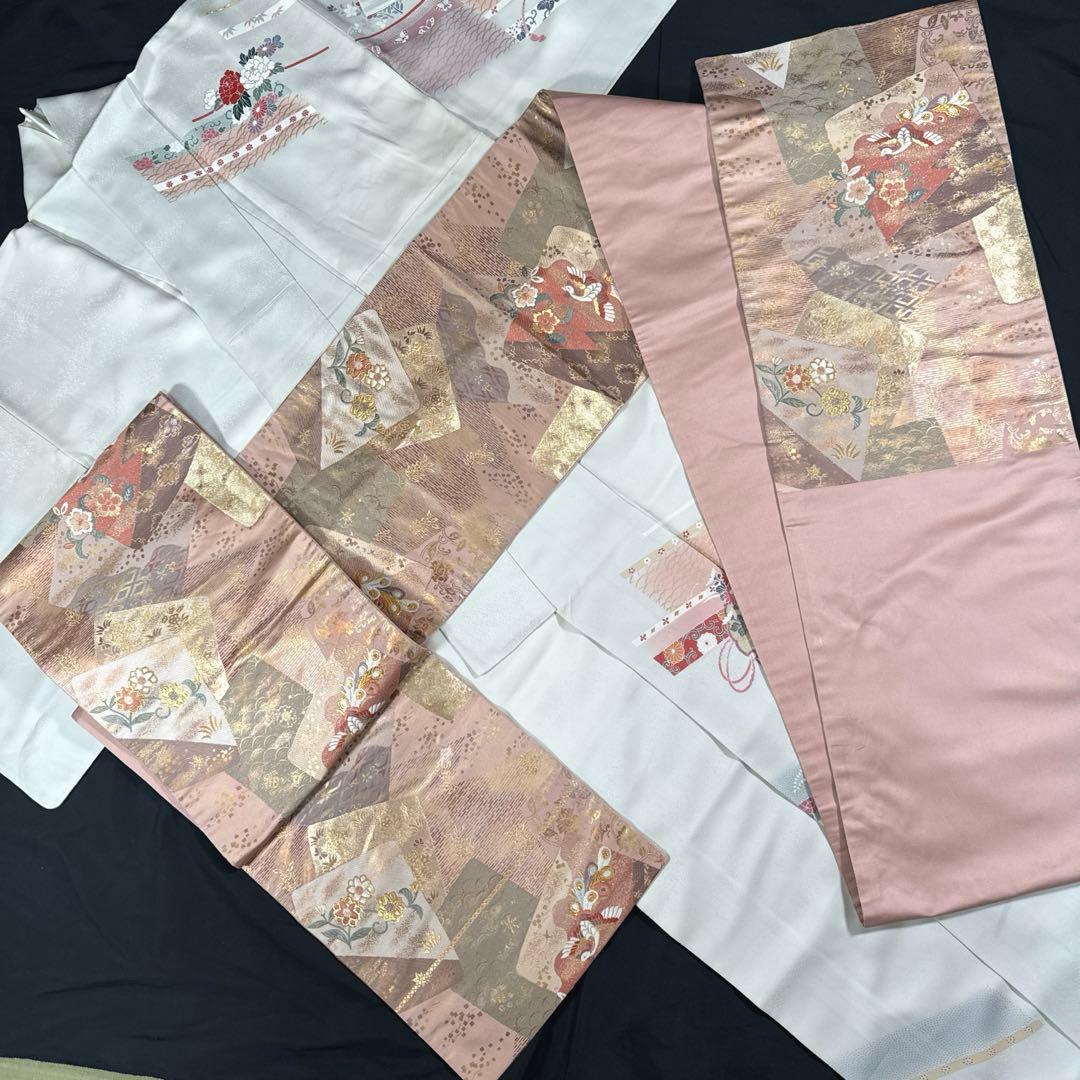 2597★格調上位　古典有職文様★訪問着セット★正絹長襦袢付き★6点セット★