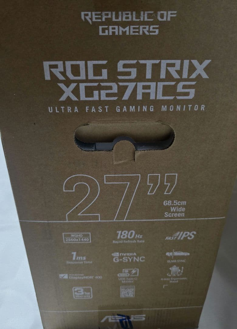 ASUS ROG STRIX ゲーミングモニター XG27ACS 27型 未使用
