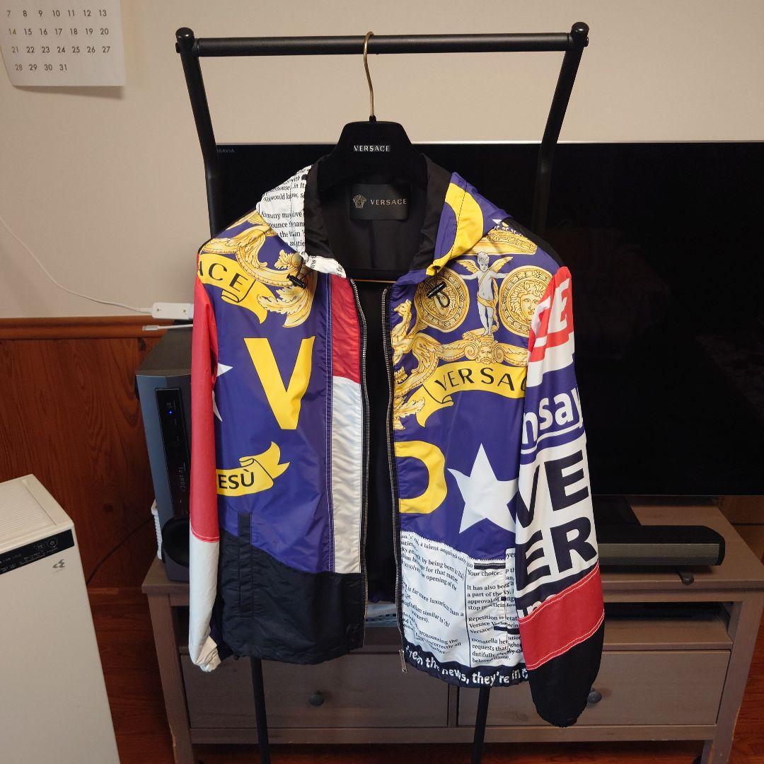 ジャケット・アウター Medusa Silk Blend Hooded Nylon Jacket