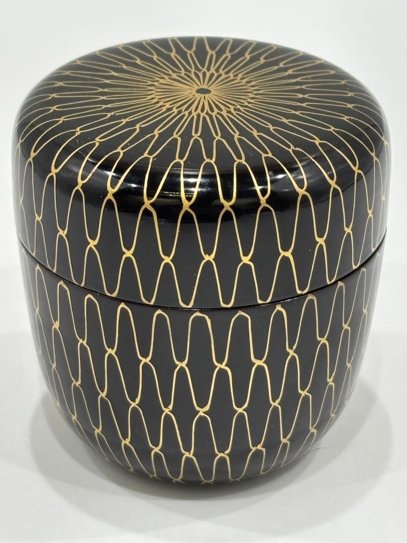 茶道具 金網目 中棗 香雲造 棗 共箱