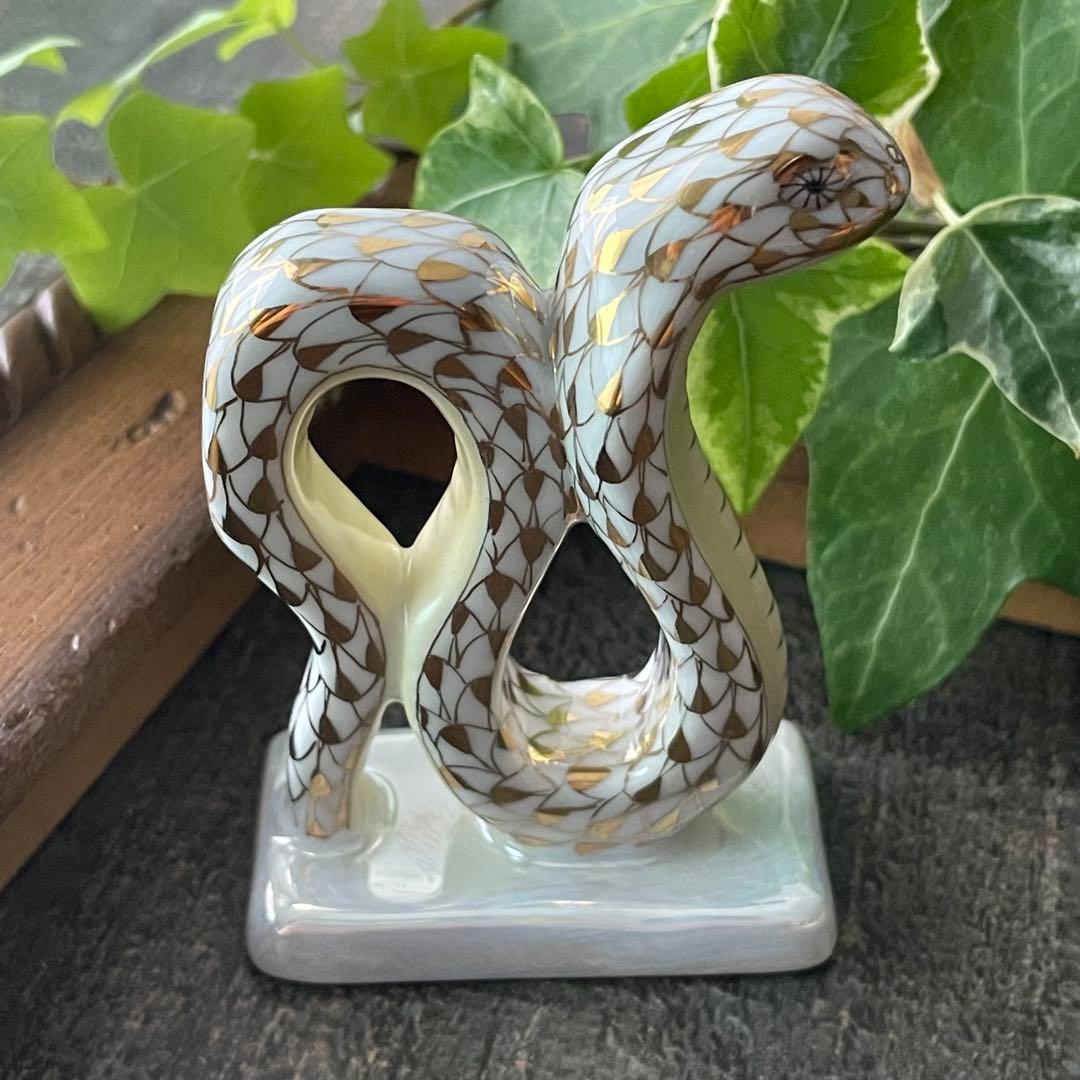 HEREND ゾディアック　十二支フィギュリン　金　2013年 ヘビ