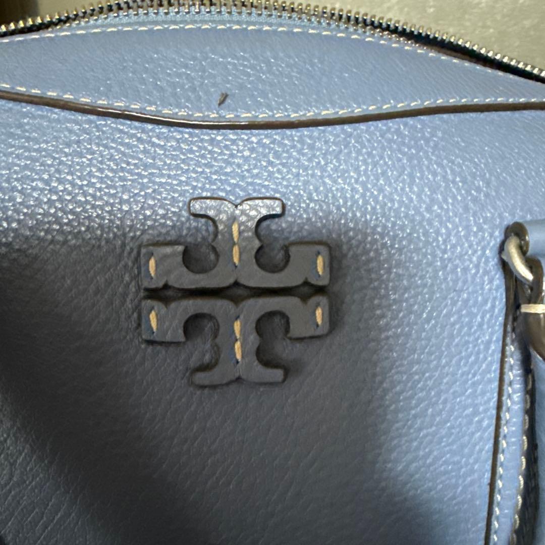 Tory Burch 青 レザーハンドバッグ