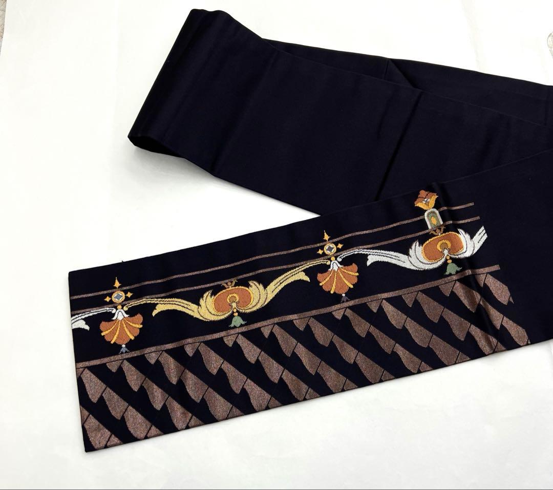 Yukiko様　　　　　　正絹　9寸名古屋帯　モダン幾何学