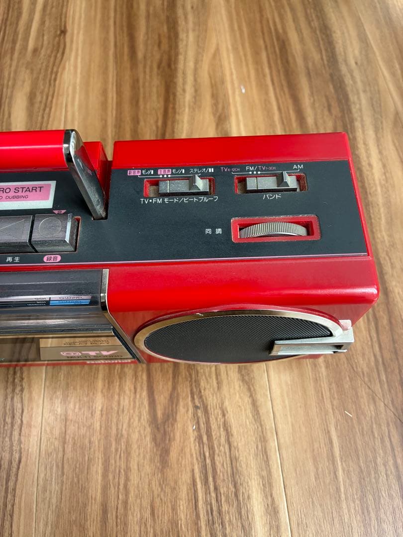 ナショナル ダブルラジカセ赤　RX-FW20