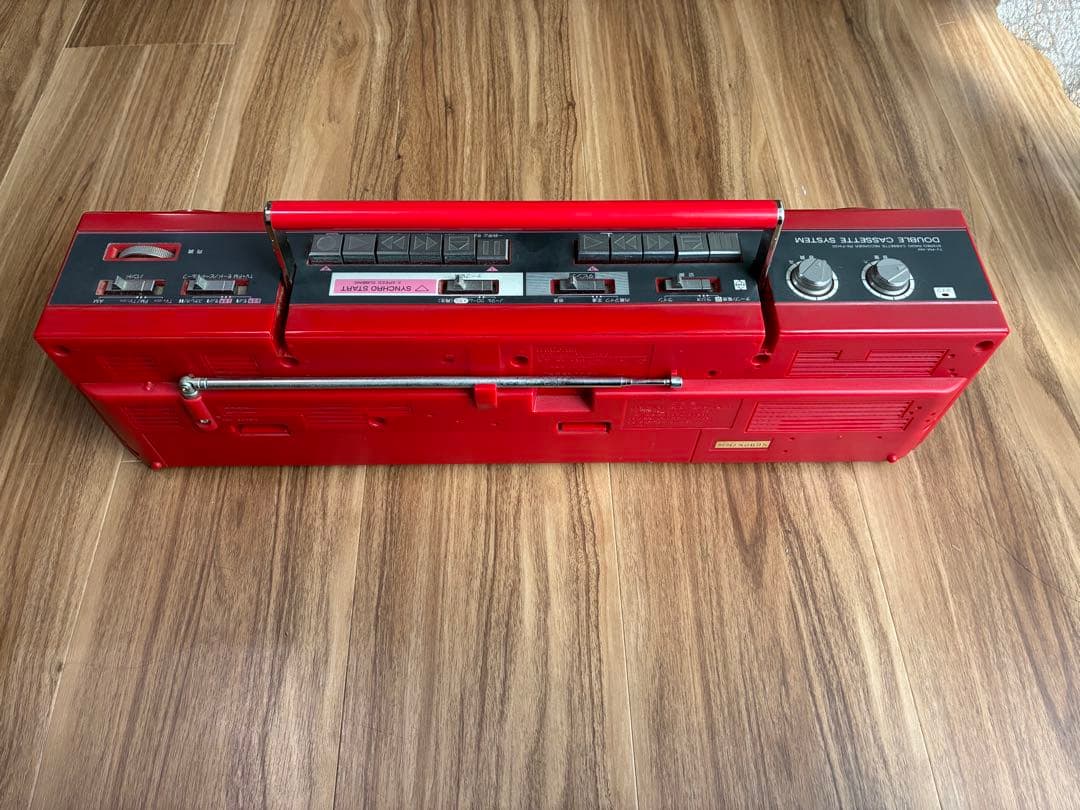 ナショナル ダブルラジカセ赤　RX-FW20