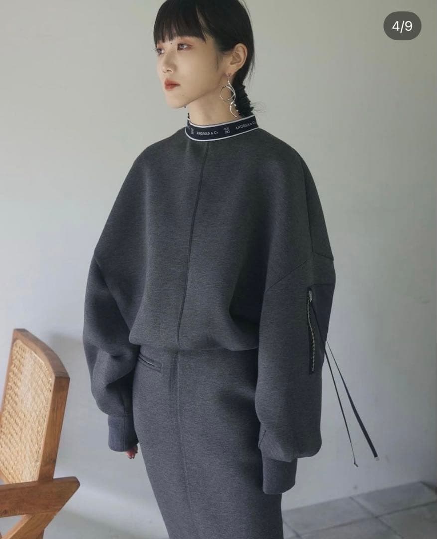 ANDREA&Co. MA-1 DROST LOGO PULLOVER グレー