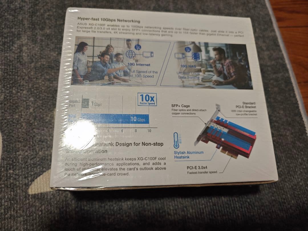 Asus 10Gbps ギガビットイーサネット XG-C100F