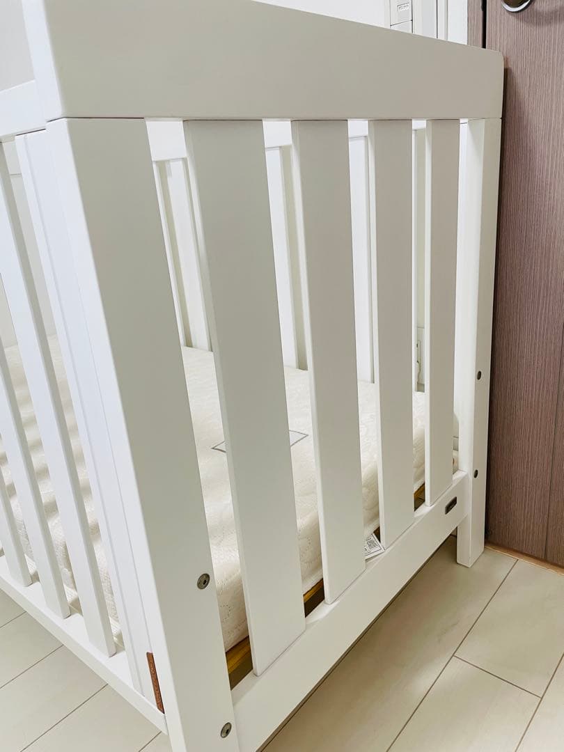 Boori 3in1 6歳まで ベビーベッド ジャズ 天然木製 白 マットレス