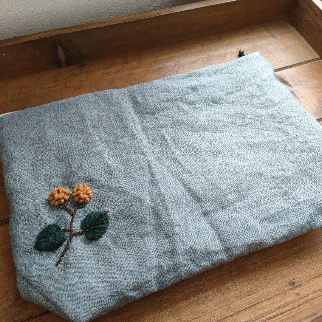 【リネン刺繍　nonpii様オーダー専用ページ】マルチクロス　ボートポーチ