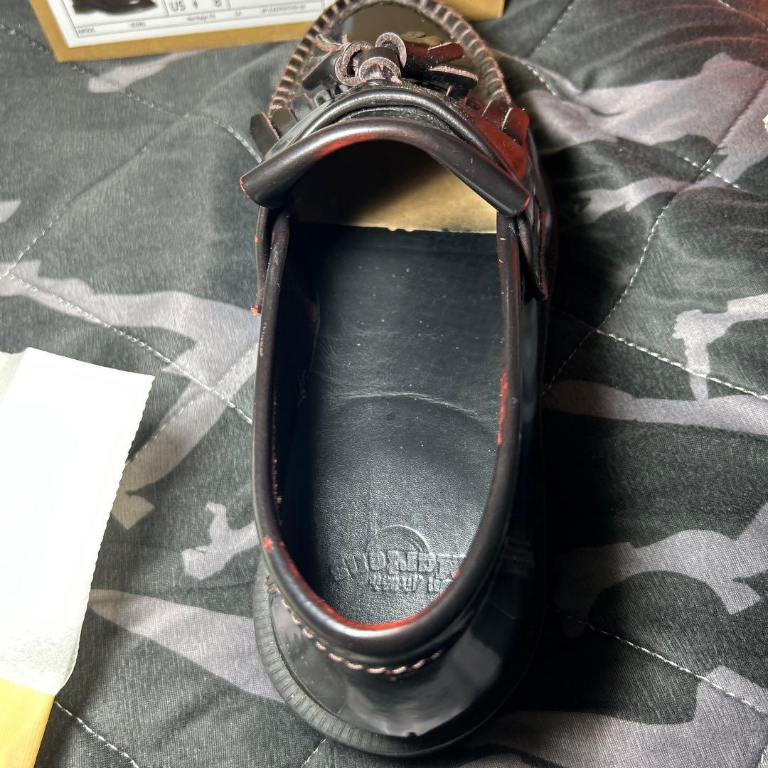 Dr. Martens ブラックローファー フリンジ付き