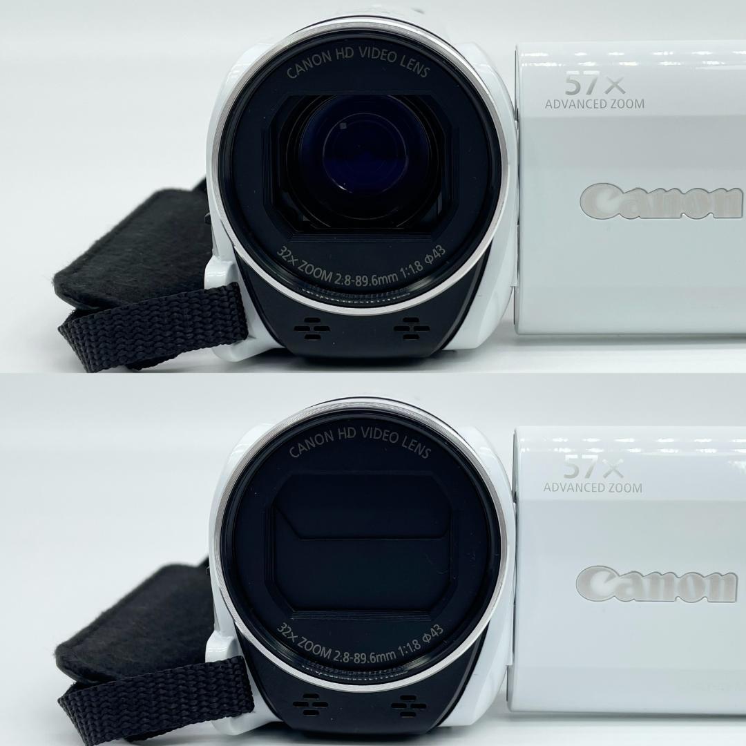 即配【美品】Canon iVIS HF R62 ホワイト ビデオカメラ 送料無料