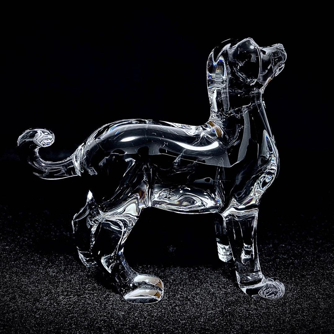 【美品】 Baccarat バカラ クリスタル フィギュリン 犬 干支 戌