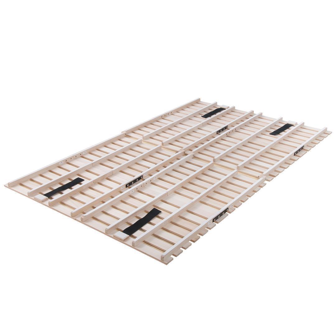 すのこベッド　折りたたみ　天然桐　二つ折り　ベッドフレーム　木製2折桐木床 S