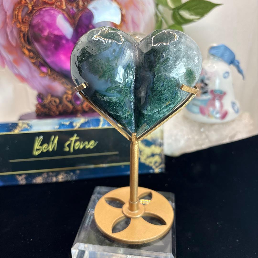 桃ハート♡モスアゲート♡No.2566