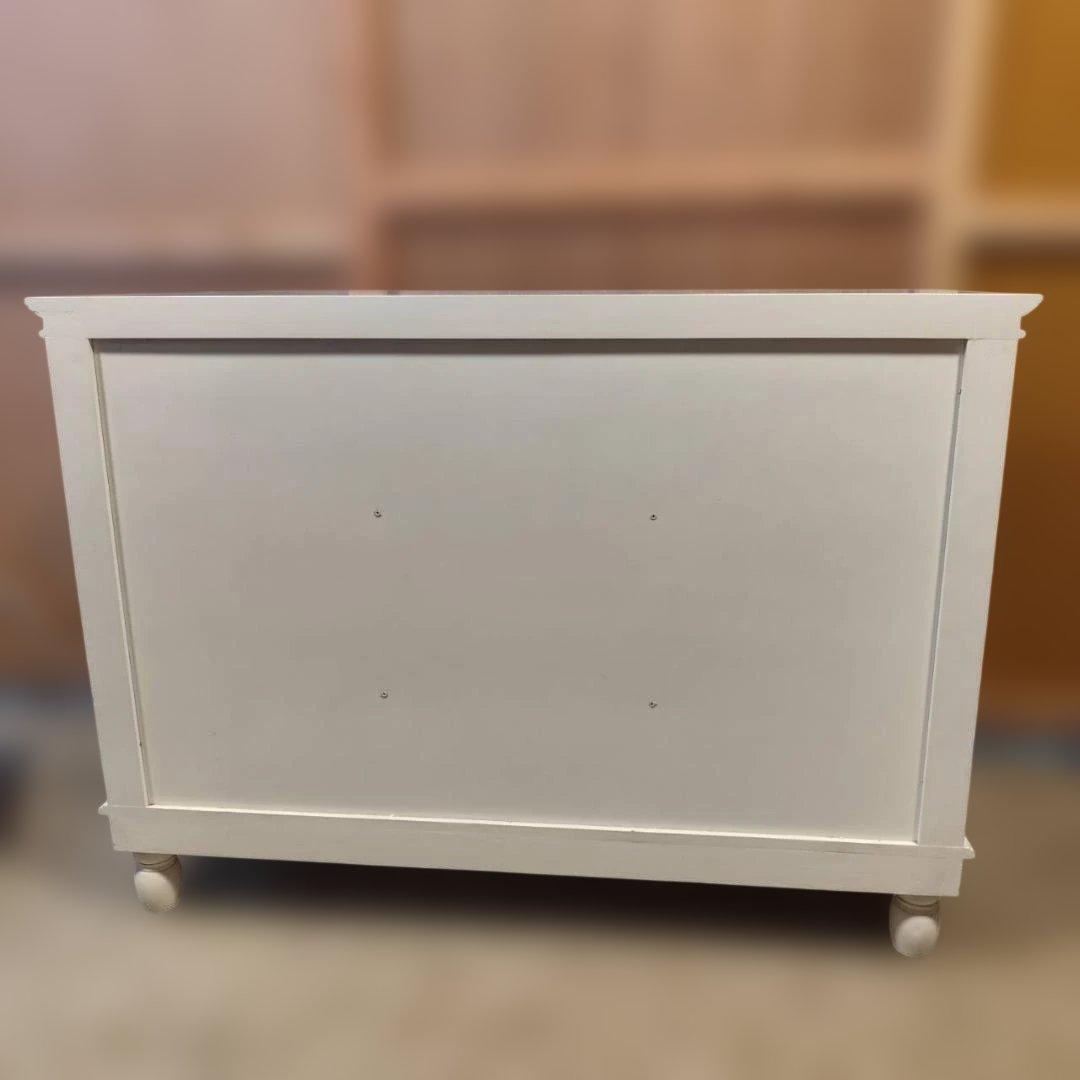 リュバンシュ ロココ アンティーク風 キー付 ホワイト洋服ダンス キャビネット