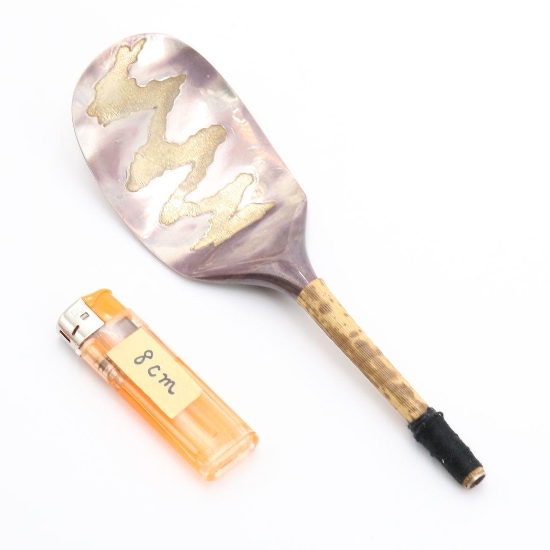 木村清雲造 鵬雲斎好写 南鐐瑞雲象嵌入炉用灰匙 純銀製約65g 茶道具　V303