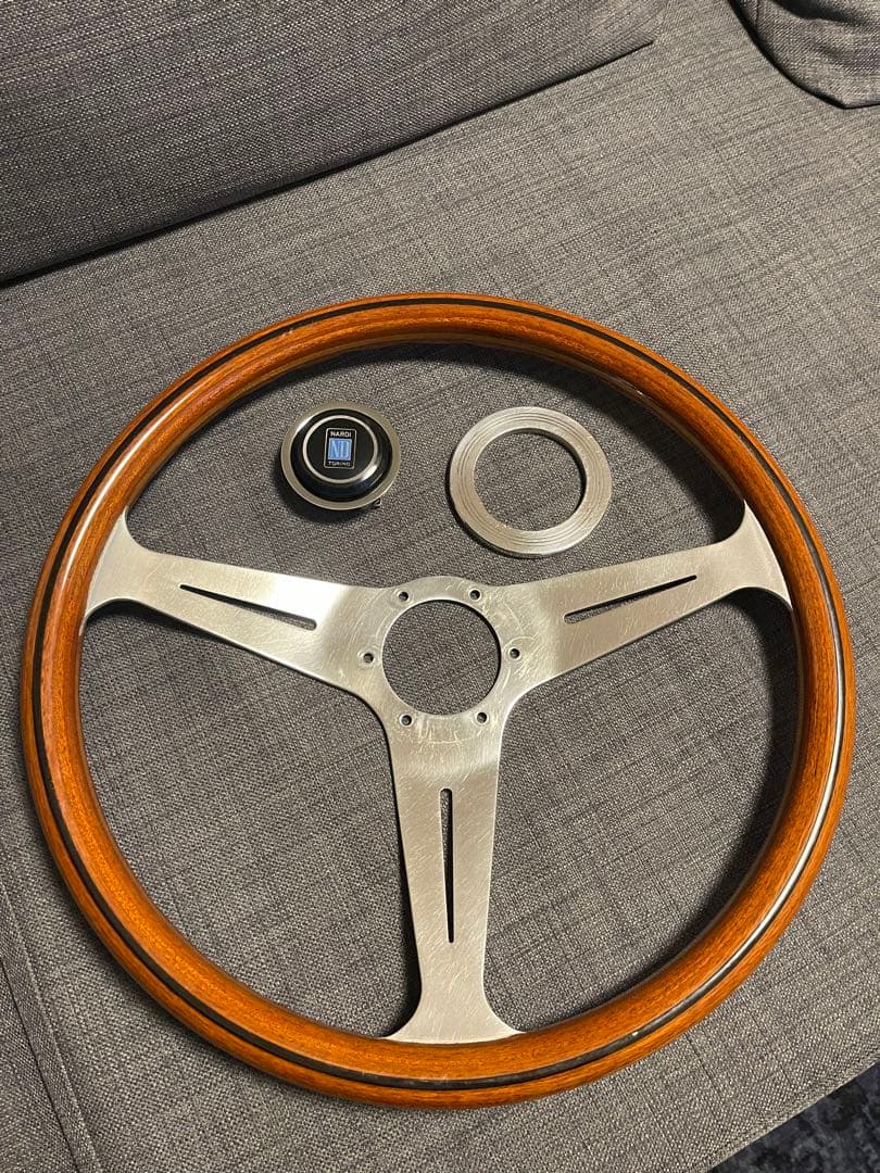 当時物 NARDI ウッド ステアリング 38Φ