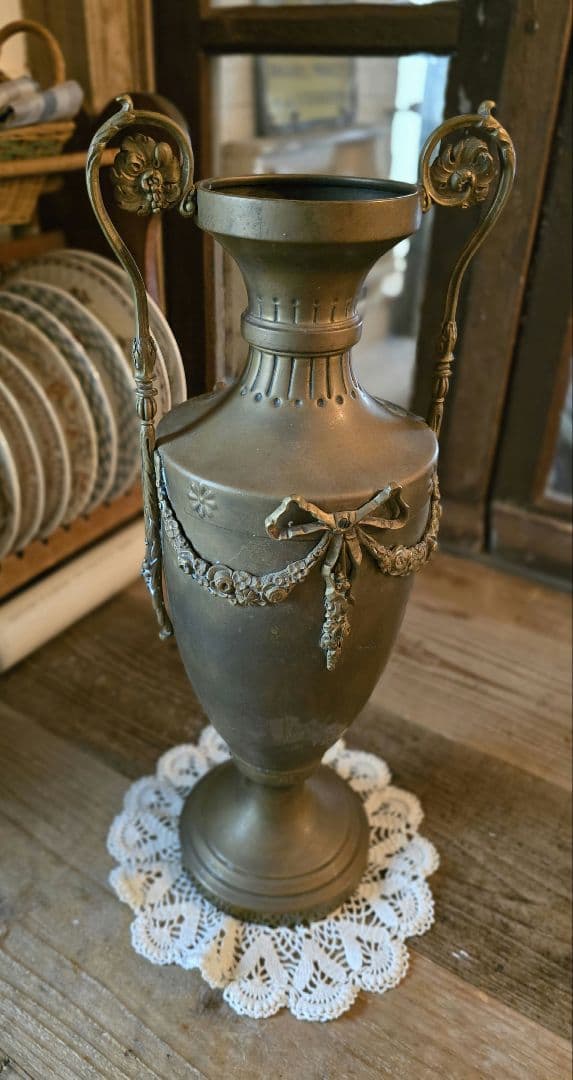 マリン　アンティーク　真鍮　フラワーベース