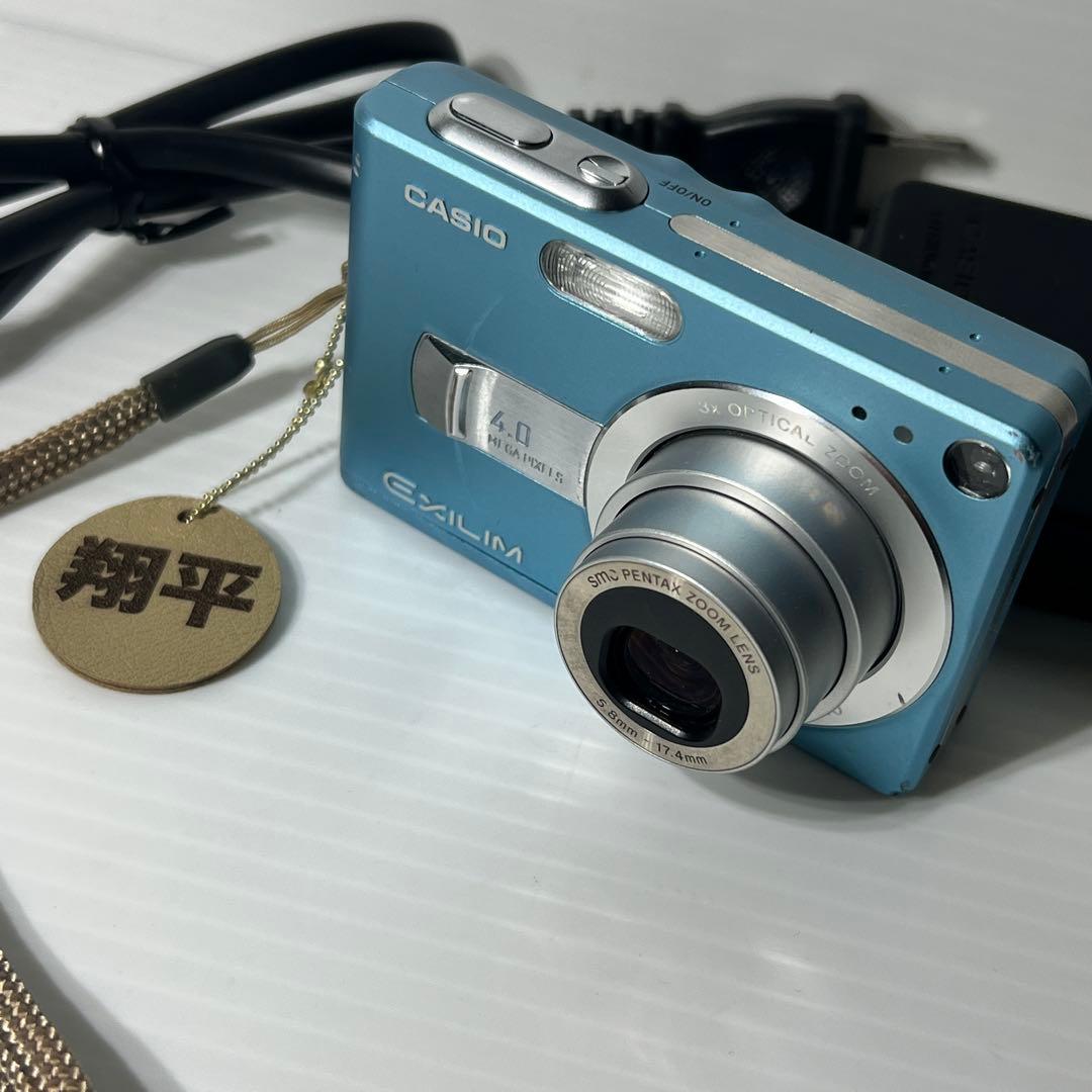 おまけ付き カシオ動作品CASIO EXILIM EX-Z40 ブルー水色