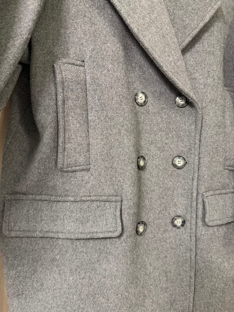 ラウンジドレス Pコート グレー 美品 フリーサイズ